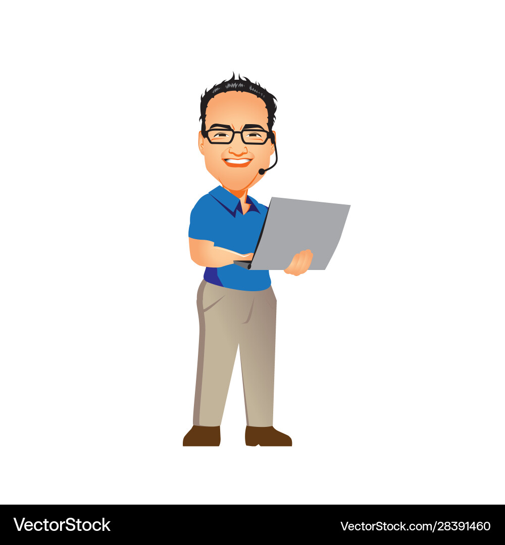 Tech guy nerd Vector Image