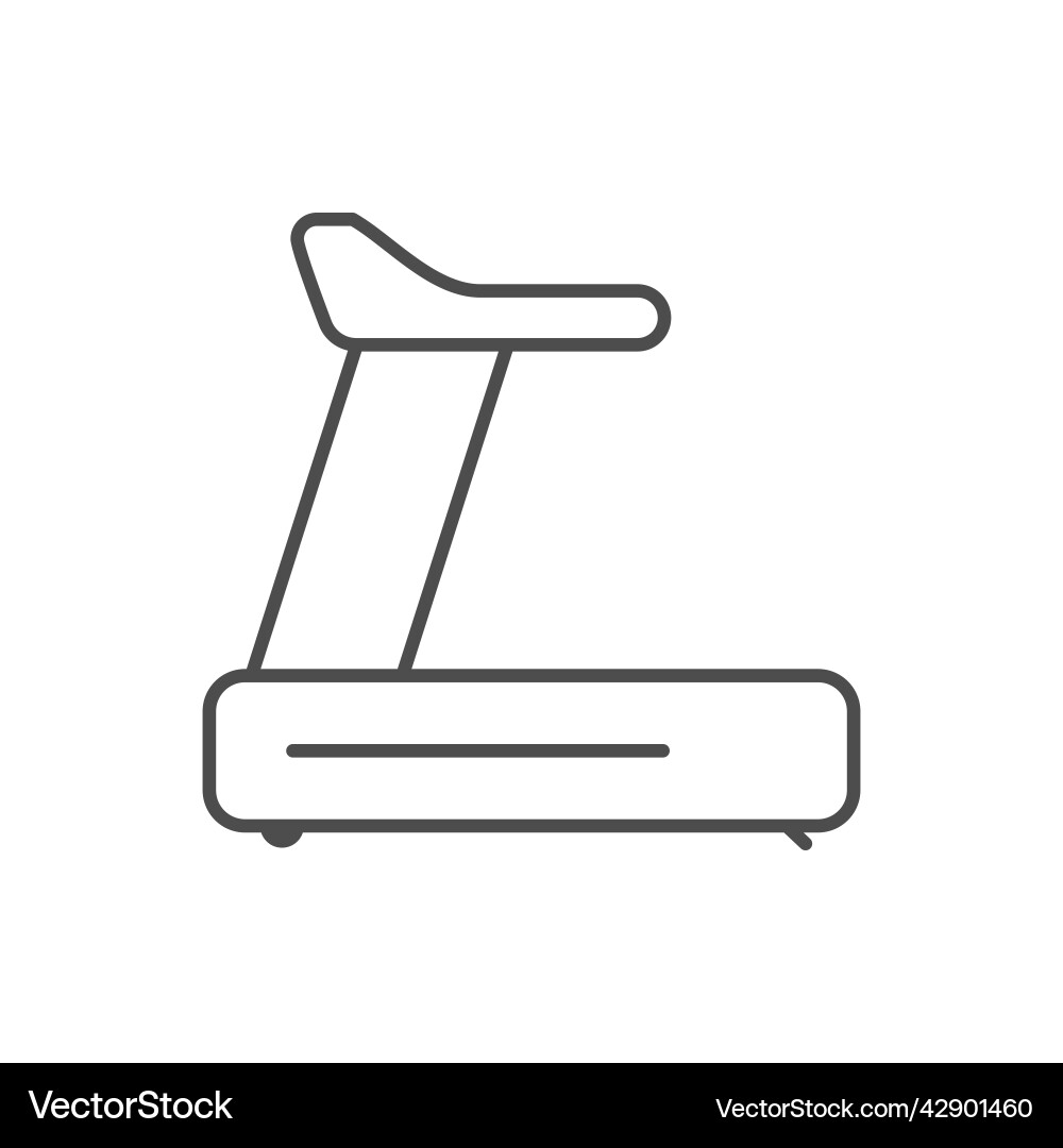 Treadmill or running track line icon Treadmill or running track line icon vector image
