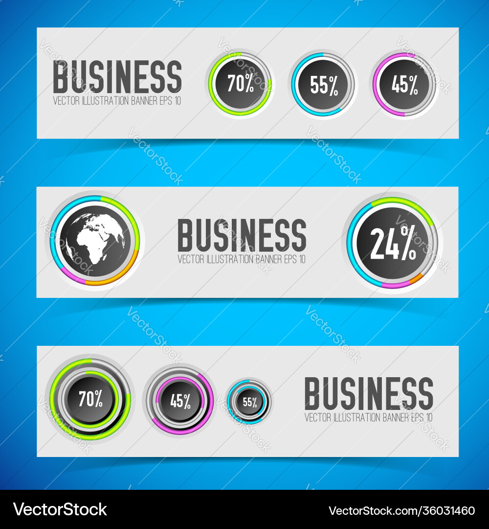 Web light horizontal banners Web light horizontal banners vector image