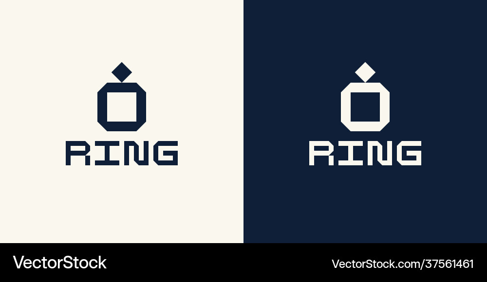 A modern concise sign the inscription is ring A modern concise sign the inscription is ring vector image