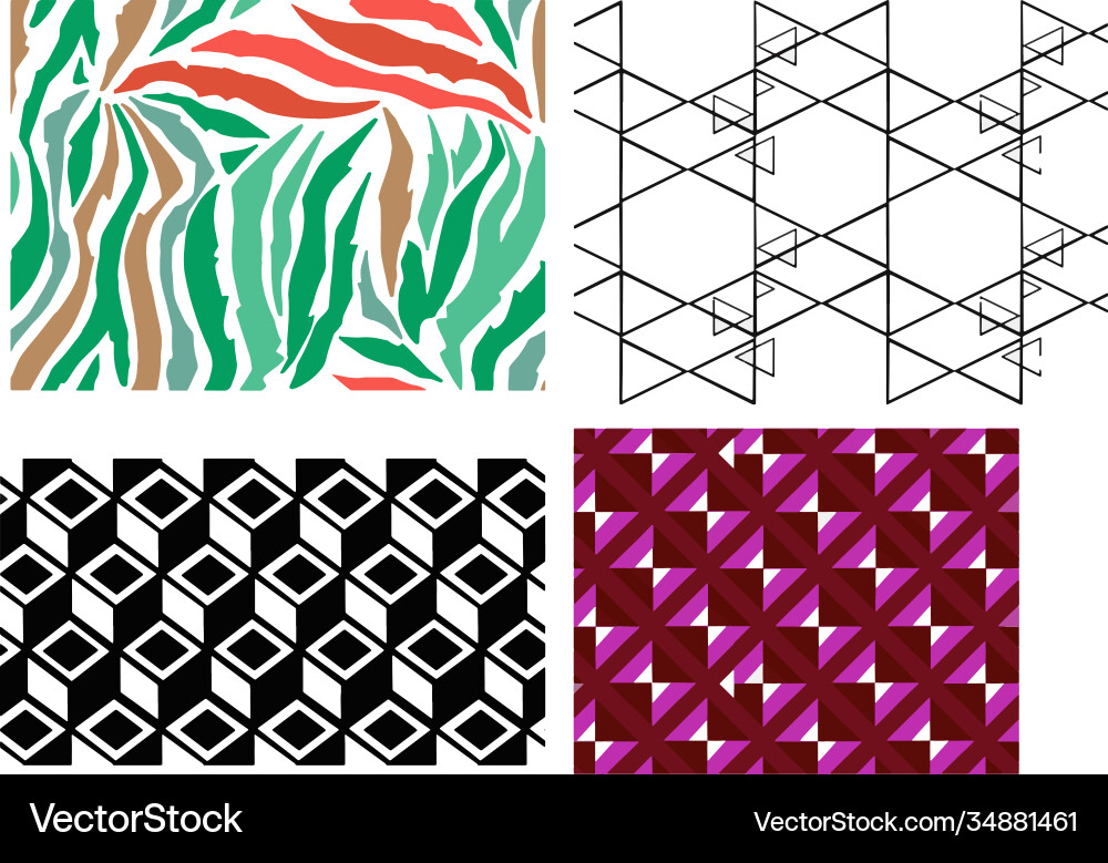 Abstract colored lines with intersection set Abstract colored lines with intersection set vector image