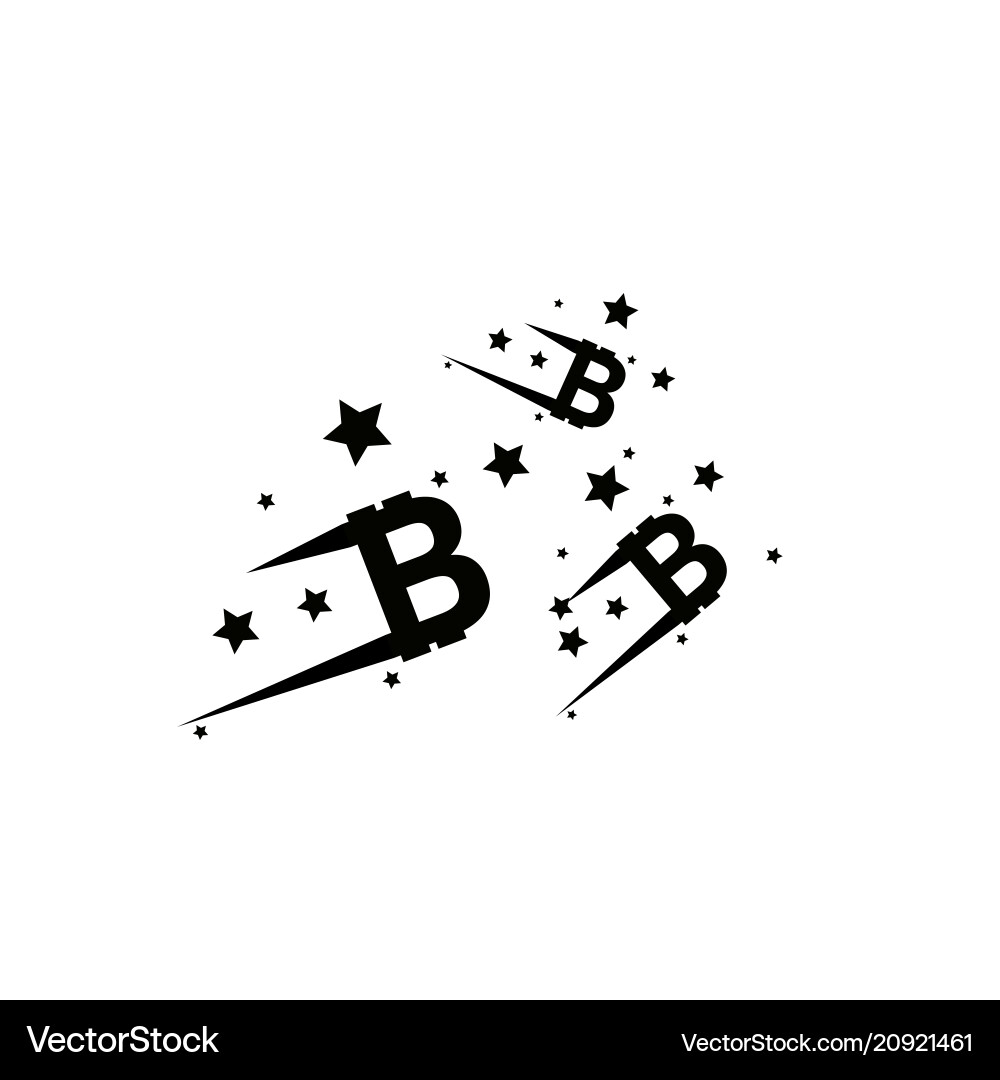 Bitcoin coin with fast speed motion lines Bitcoin coin with fast speed motion lines vector image