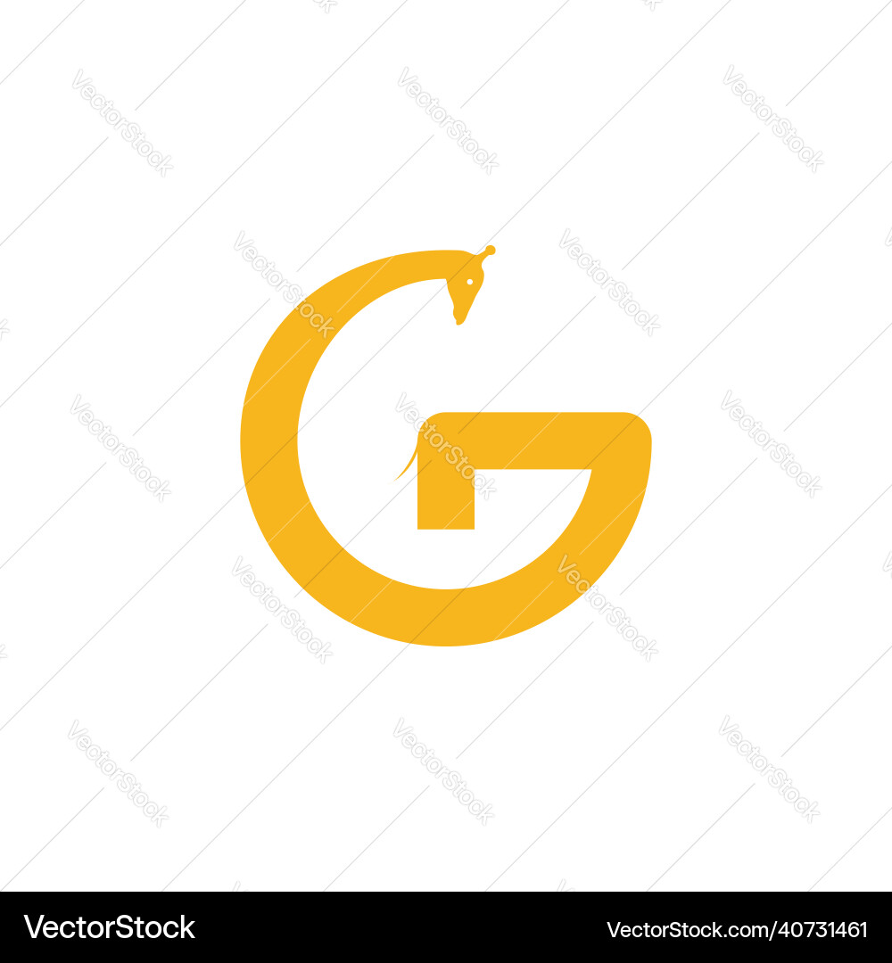 Buchstaben g mit Giraffe Form Logo Design Grafik Buchstaben g mit Giraffe Form Logo Design Grafik vektorbild