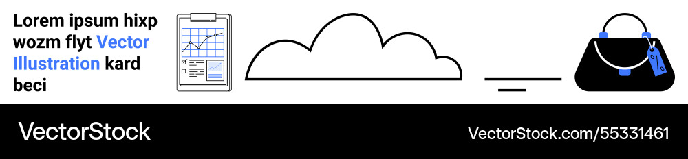 Cloud storage concept with graph display Cloud storage concept with graph display vector image