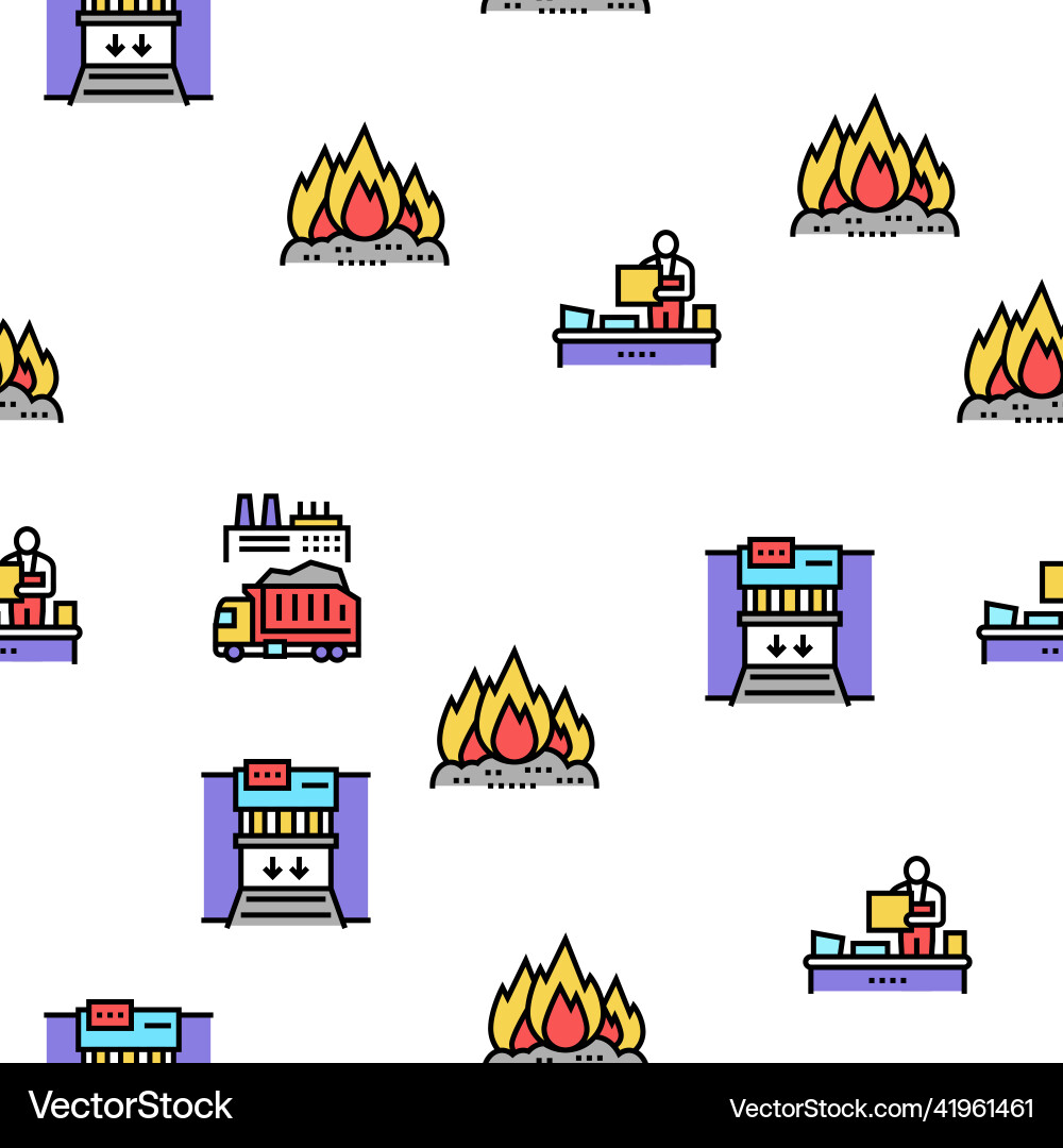Factory garbage waste seamless pattern Factory garbage waste seamless pattern vector image