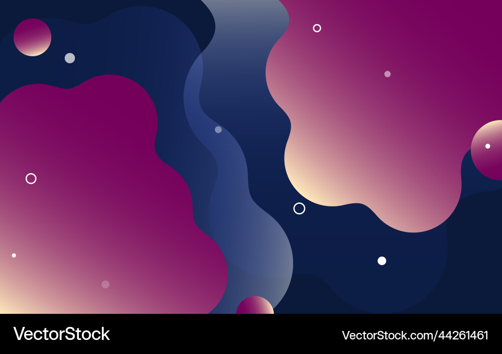 Floating liquid blobs abstract colorful banner Floating liquid blobs abstract colorful banner Vector Image