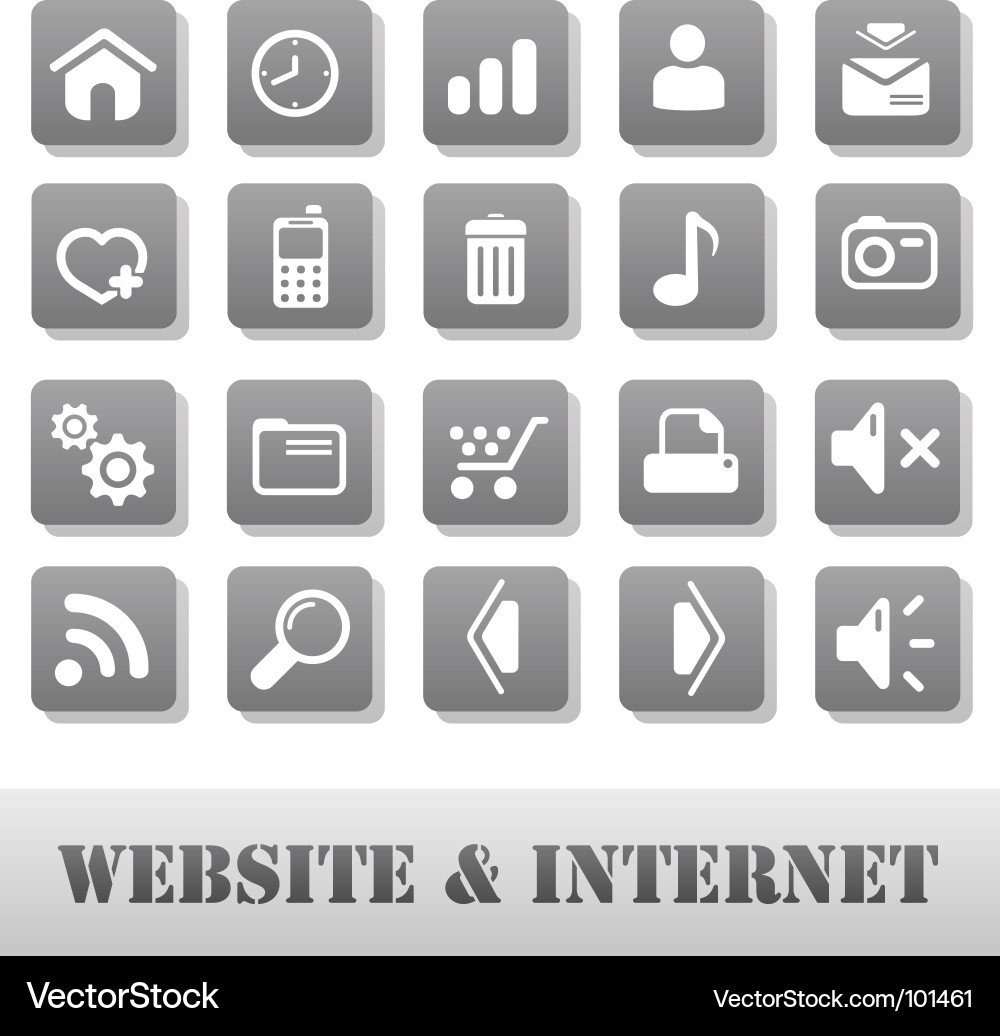 Internet and website vector image