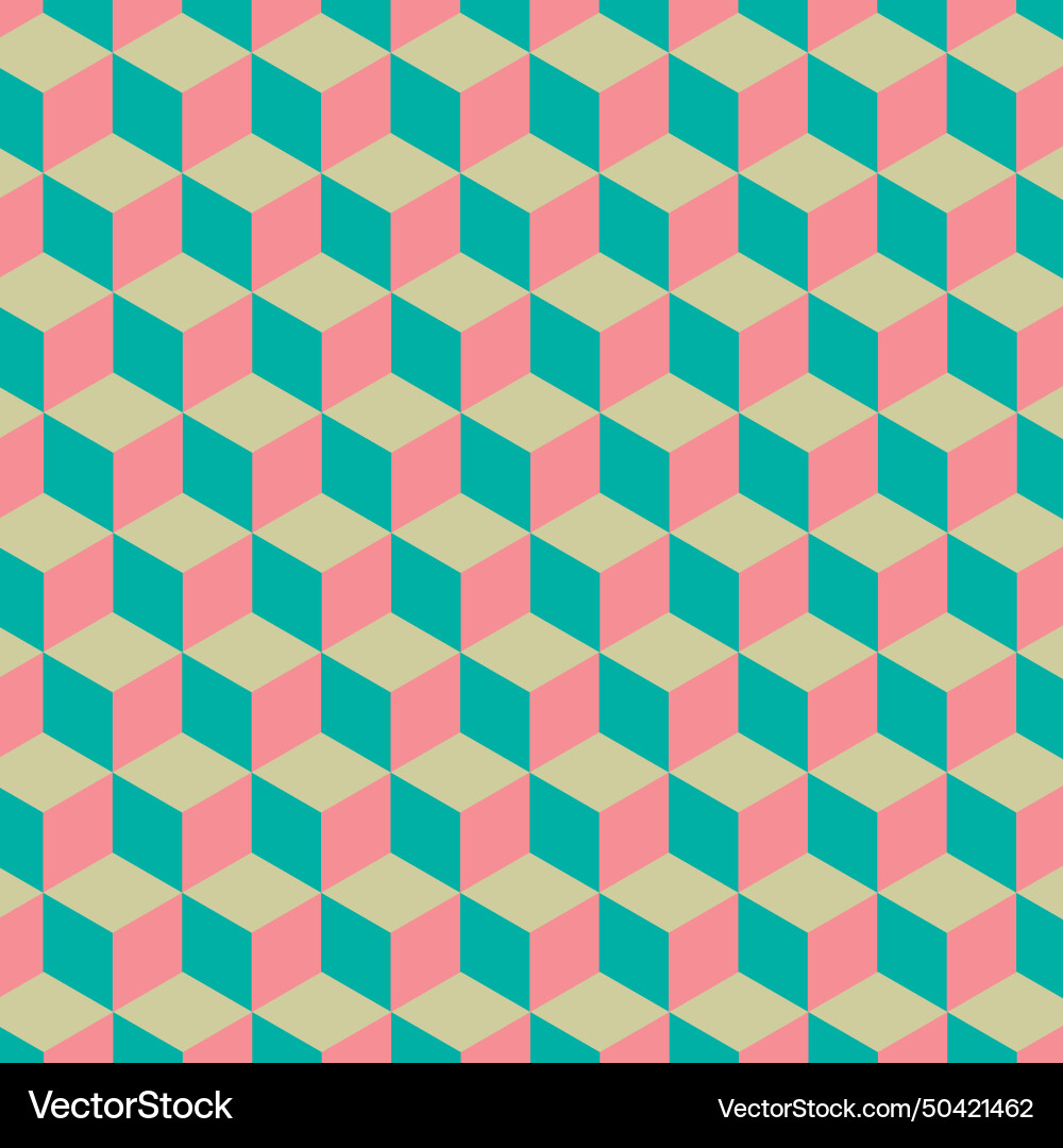 Abstract cube pattern colorful design geometric Vector Image