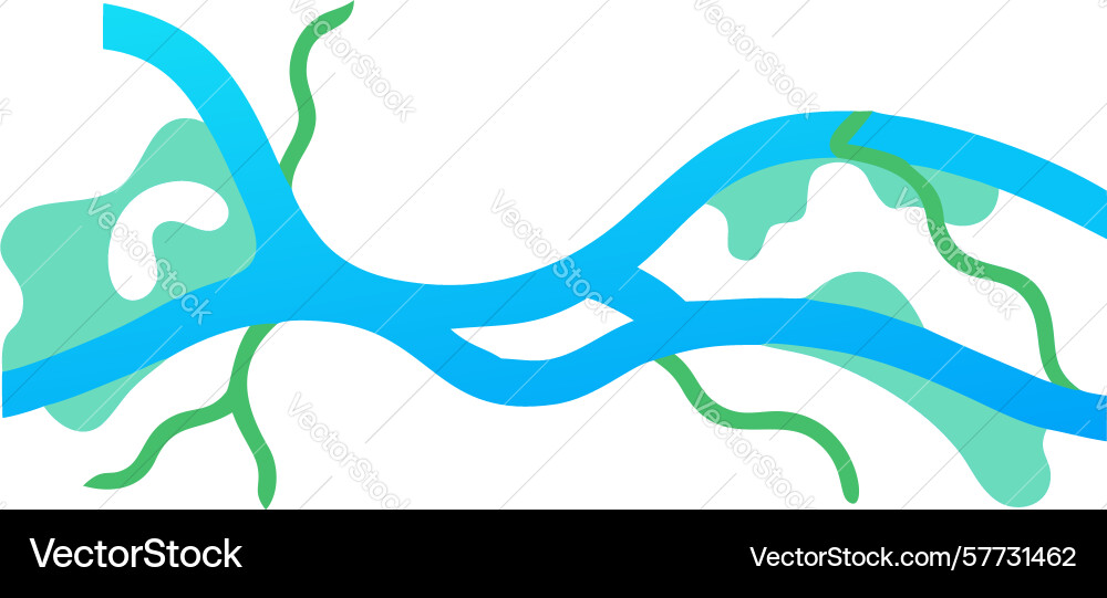 Abstract flowing liquid lines design element Vector Image