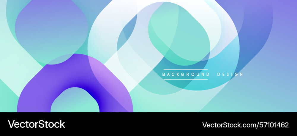 Abstract fluid shapes overlap creating vibrant Vector Image