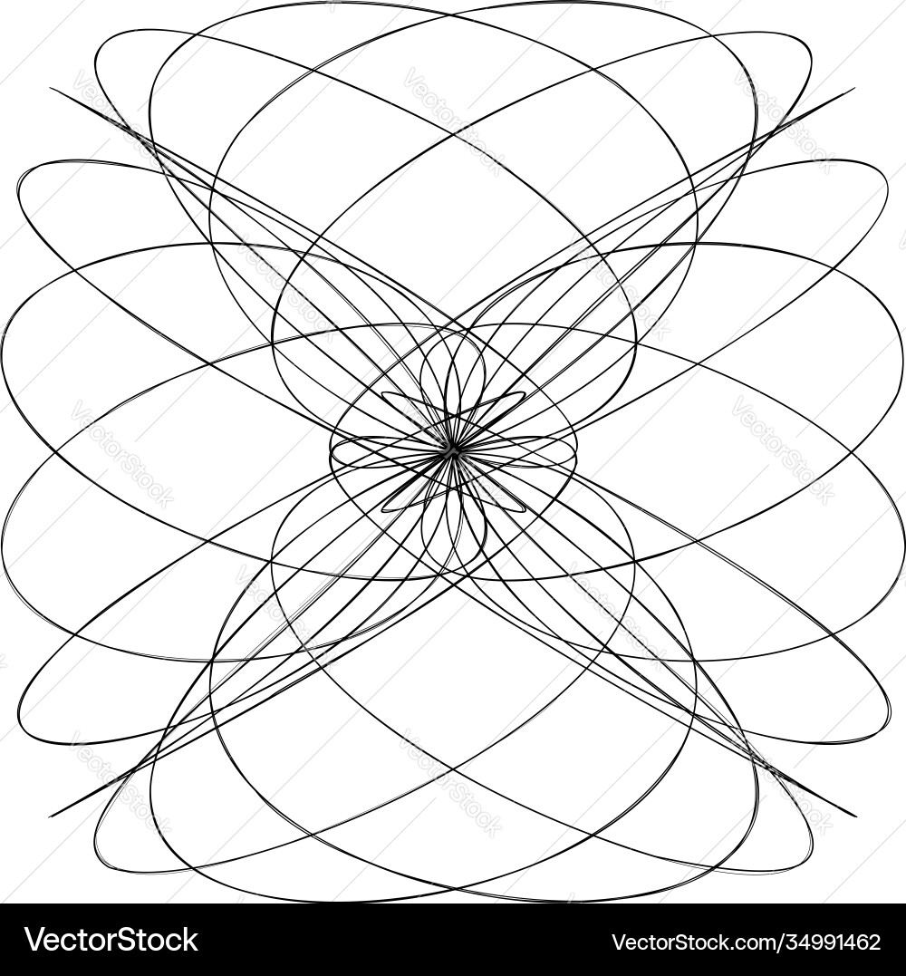 Abstract knot design element random intersecting Abstract knot design element random intersecting vector image
