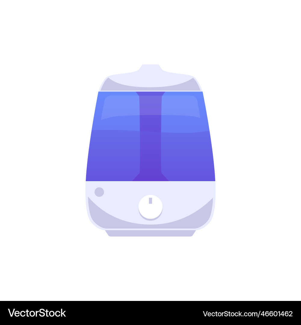 Air humidifier with round button front view flat Vector Image