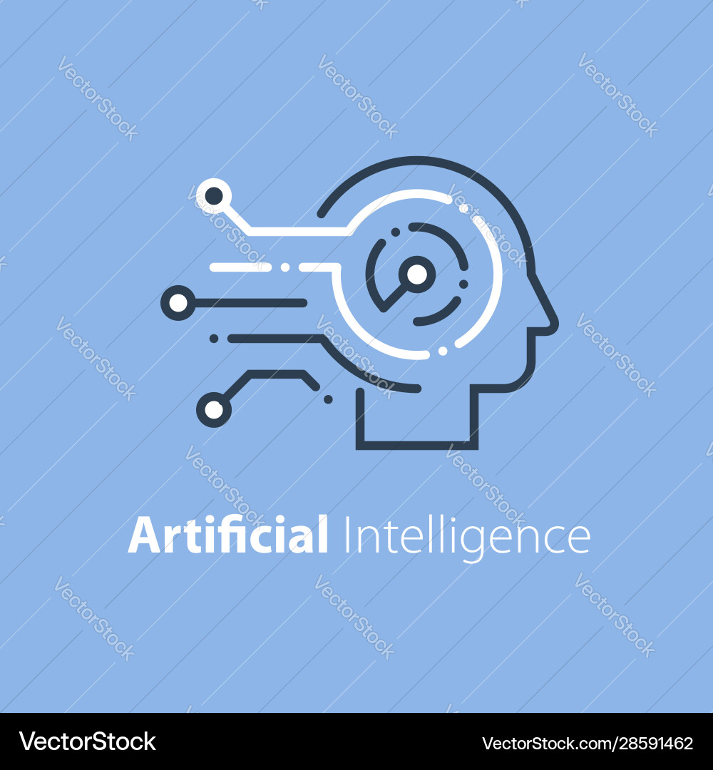 Artificial intelligence concept machine learning Artificial intelligence concept machine learning vector image