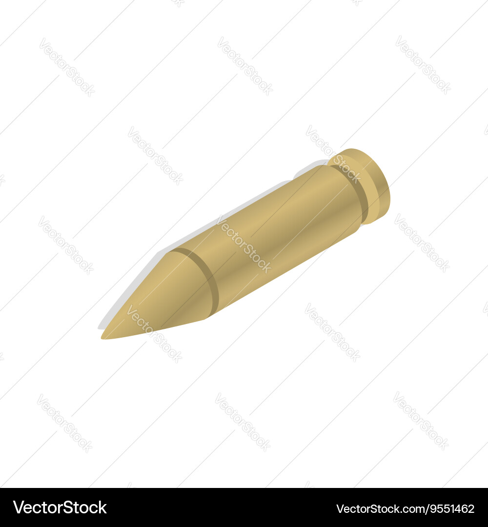 Bullet icon in isometric 3d style Vector Image