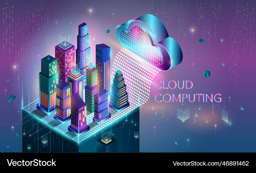 Cloud Computing Technology vector image