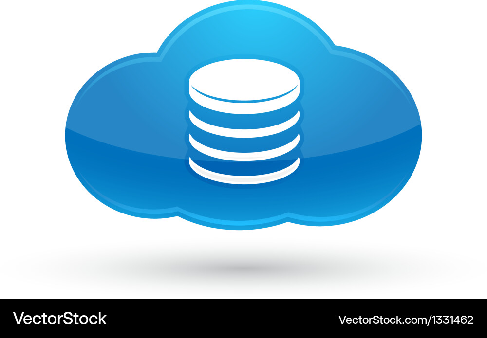 Cloud Database Icon Set vector image