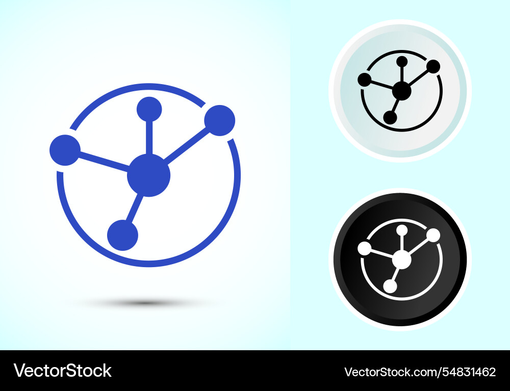 Data science icon design big digital tech Data science icon design big digital tech Vector Image