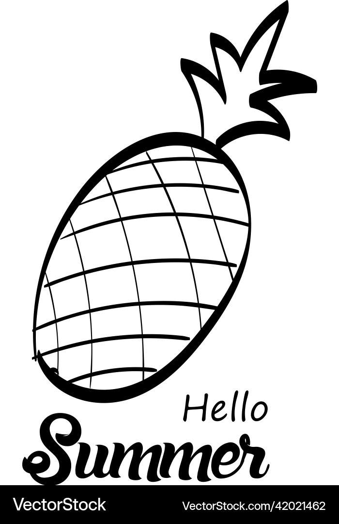 Hand drawn hello summer background for print Hand drawn hello summer background for print vector image