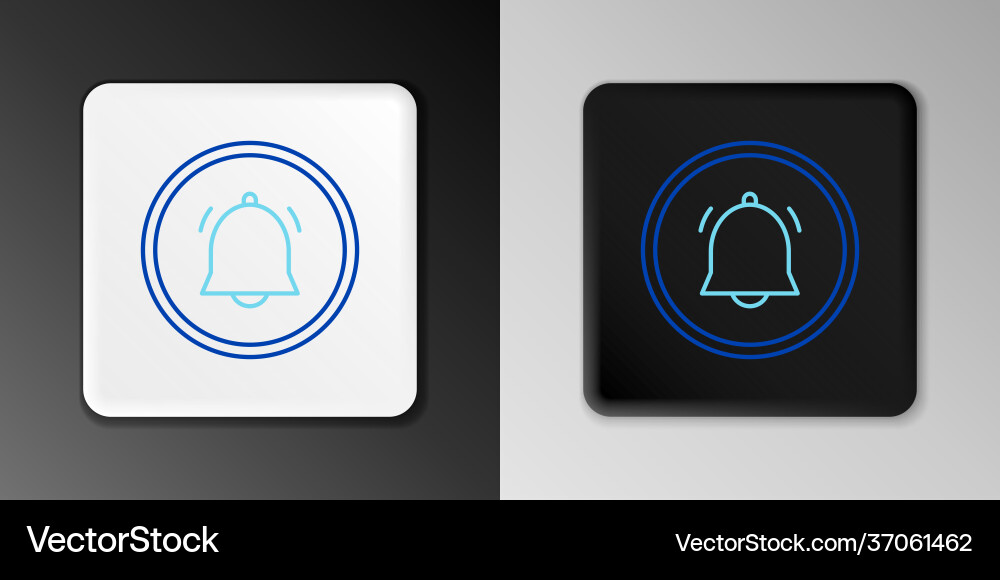 Line circle button and chat notification icon Vector Image
