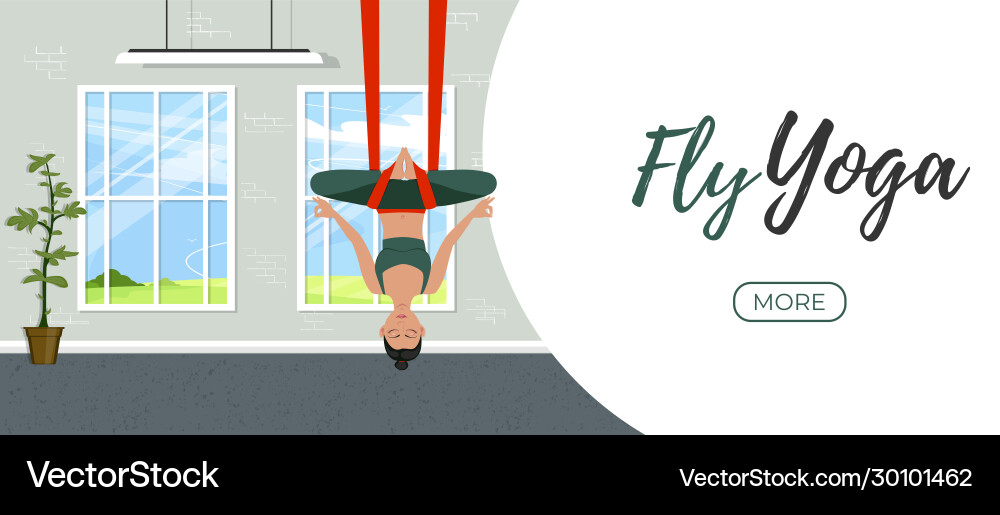 Schöne Mädchen tragen Sportbekleidung tun fliegen Yoga Schöne Mädchen tragen Sportbekleidung tun fliegen Yoga vektorbild