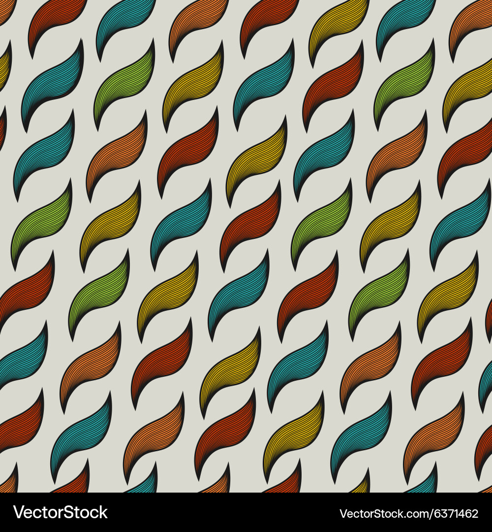 Seamless pattern with ringlets vector image