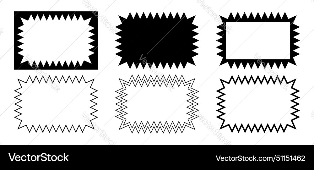 Set of picture or mirror rectangle frames Vector Image