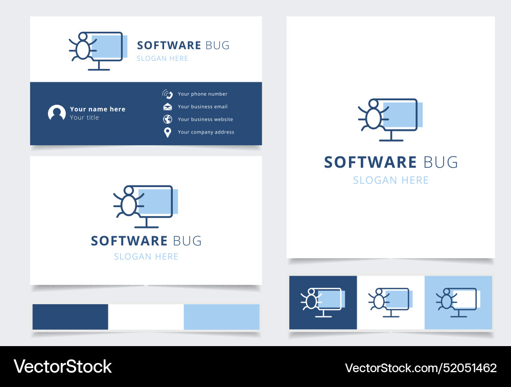 Software bug logo design featuring a infecting Software bug logo design featuring a infecting vector image