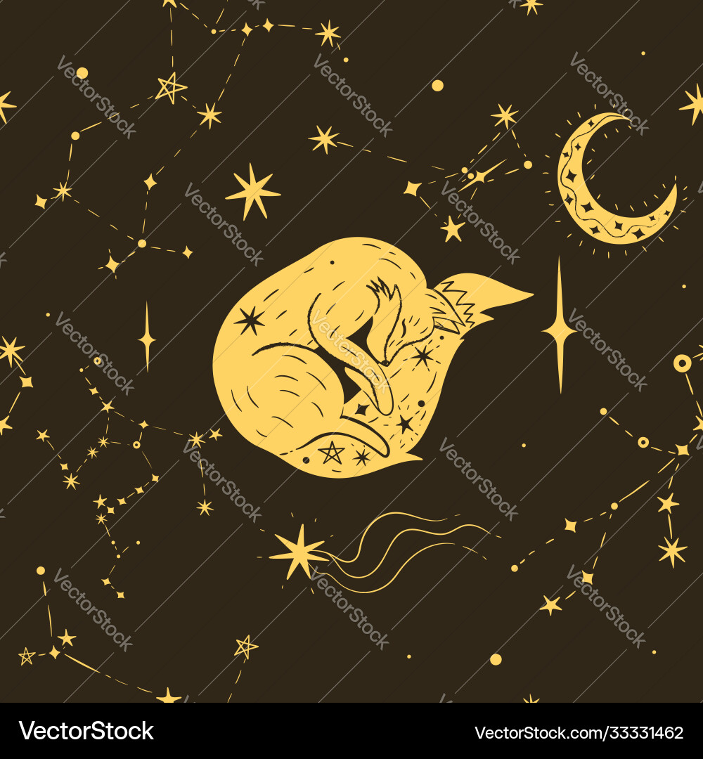 Star fox seamless pattern yellow and stars Star fox seamless pattern yellow and stars vector image