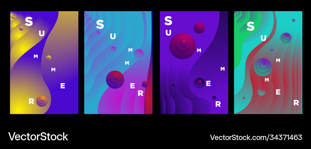 Abstract colorful gradient fluid and wave Vector Image