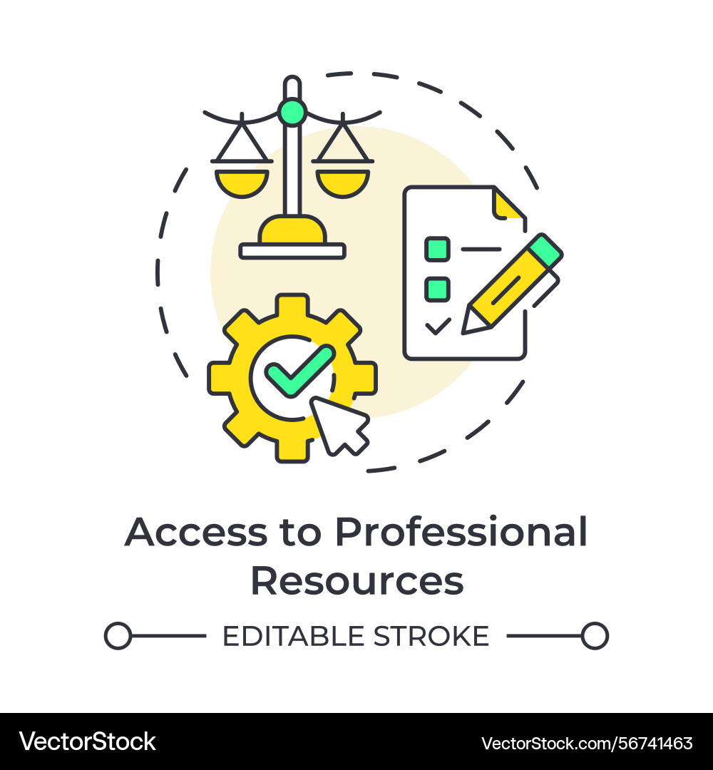 Access to professional resources multi color Access to professional resources multi color vector image