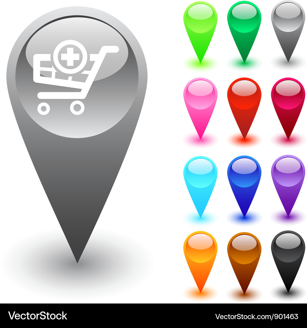 Add to cart button vector image
