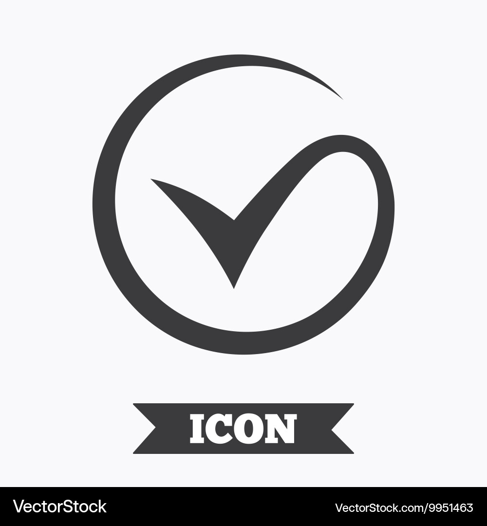 Check Mark Icon - Simple Tick Symbol Vector Image