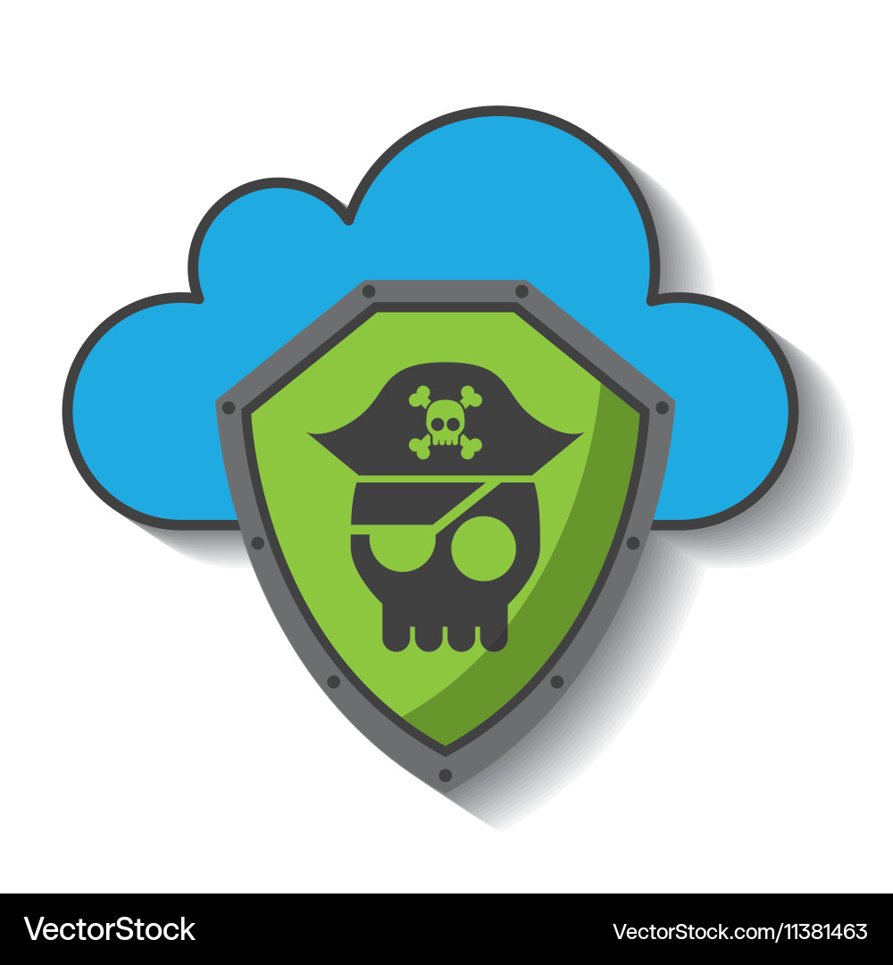 Cloud computing data storage vector image