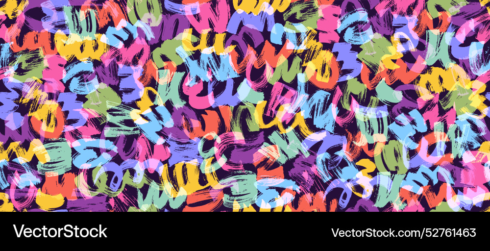 Colorful line doodle seamless pattern cute funny Colorful line doodle seamless pattern cute funny vector image