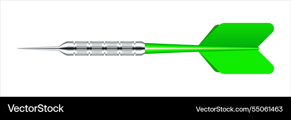 Dart arrow with metal tip and shadow Dart arrow with metal tip and shadow vector image
