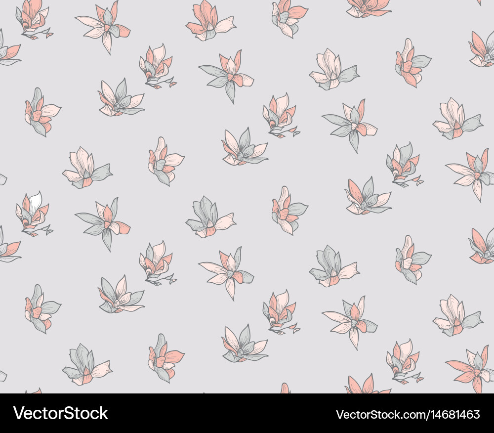 Doodle Flower Pattern Vector Image