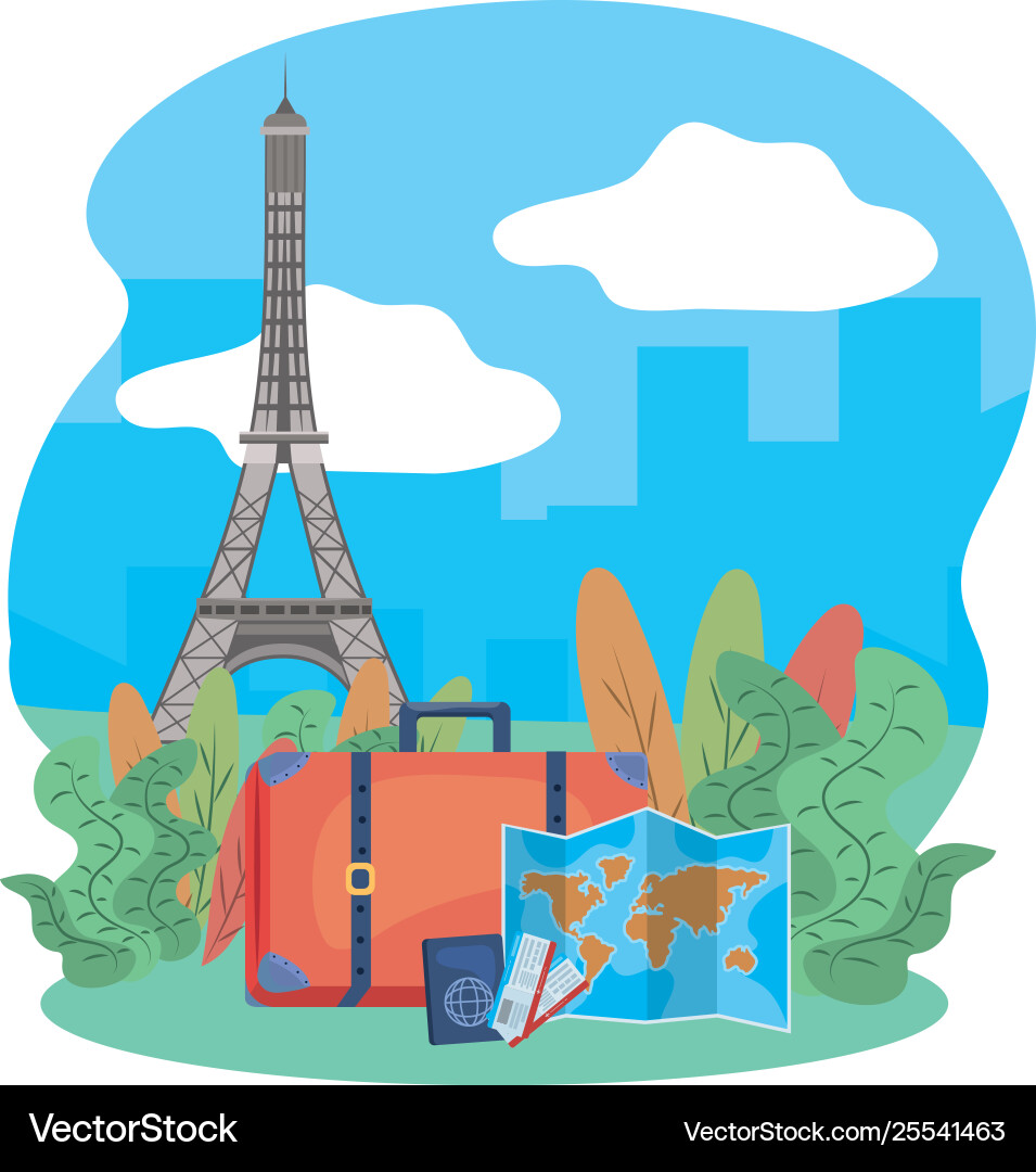 Eiffel tower design Vector Image