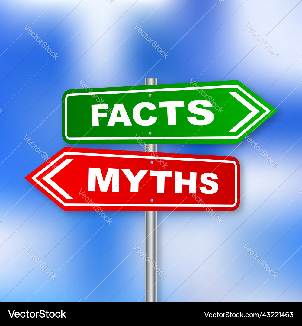 Facts and myths bubble isolated on white Facts and myths bubble isolated on white vector image