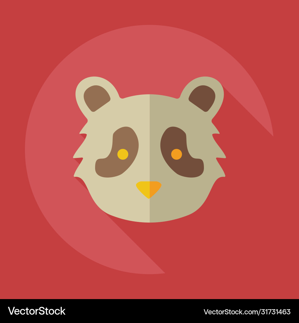 Flat modern design with shadow icons pandas Vector Image