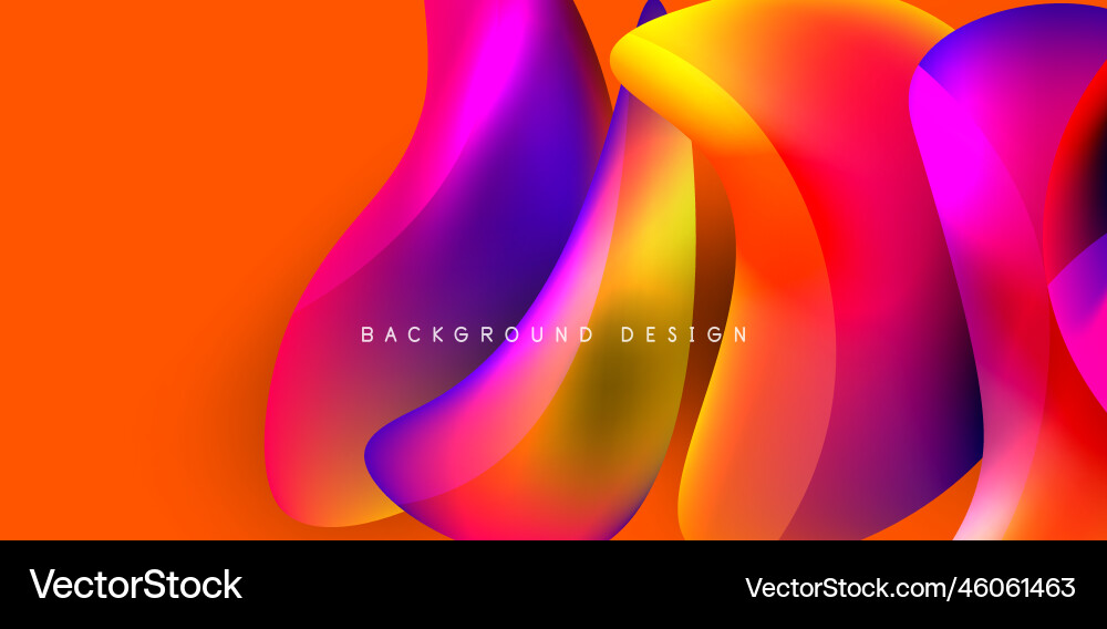 Fluid color liquid 3d elements abstract background Fluid color liquid 3d elements abstract background Vector Image