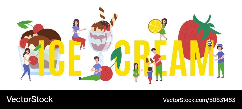 Ice cream concept Royalty Free Vector Image - VectorStock