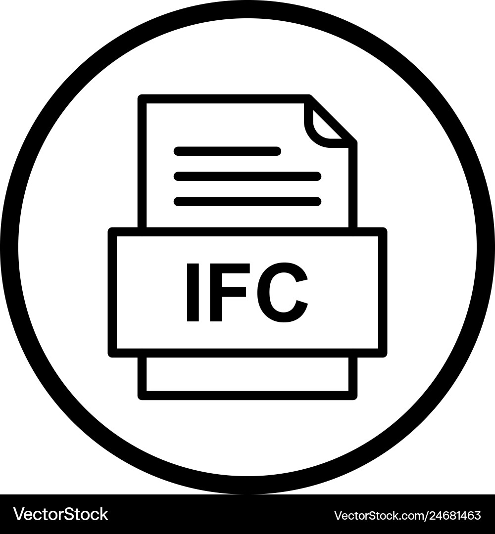 Ifc file document icon vector image