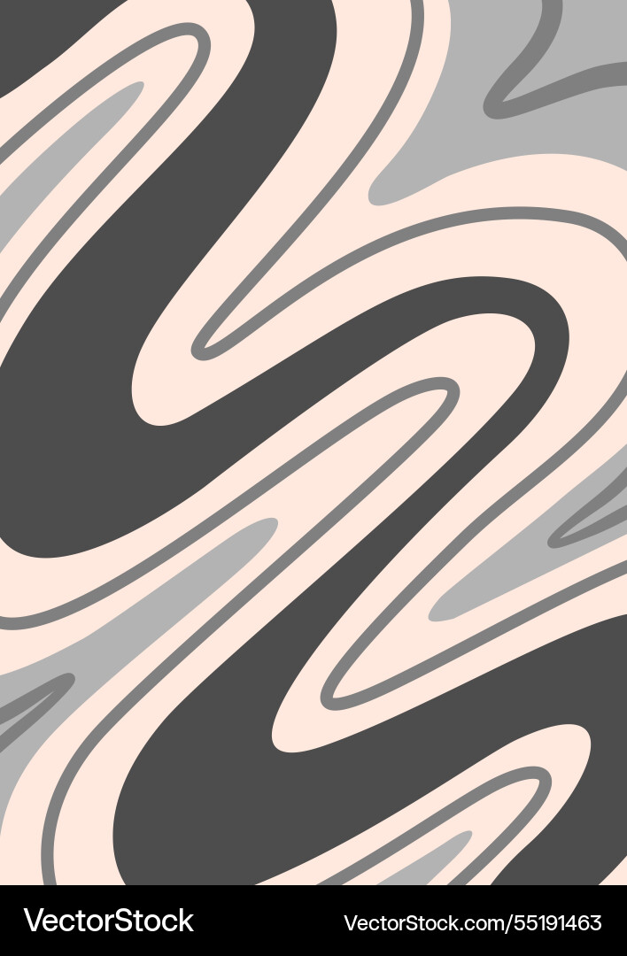 Retro background with abstract psychedelic wavy Vector Image