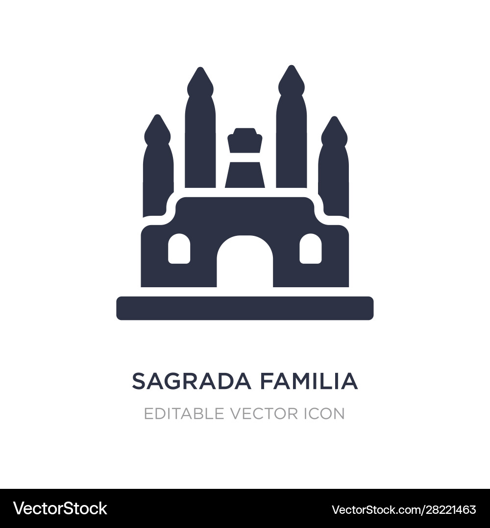 Sagrada familia icon on white background simple Sagrada familia icon on white background simple vector image
