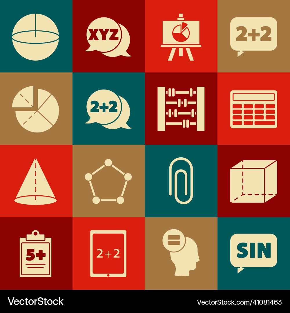 Set mathematics function sine geometric figure Set mathematics function sine geometric figure vector image