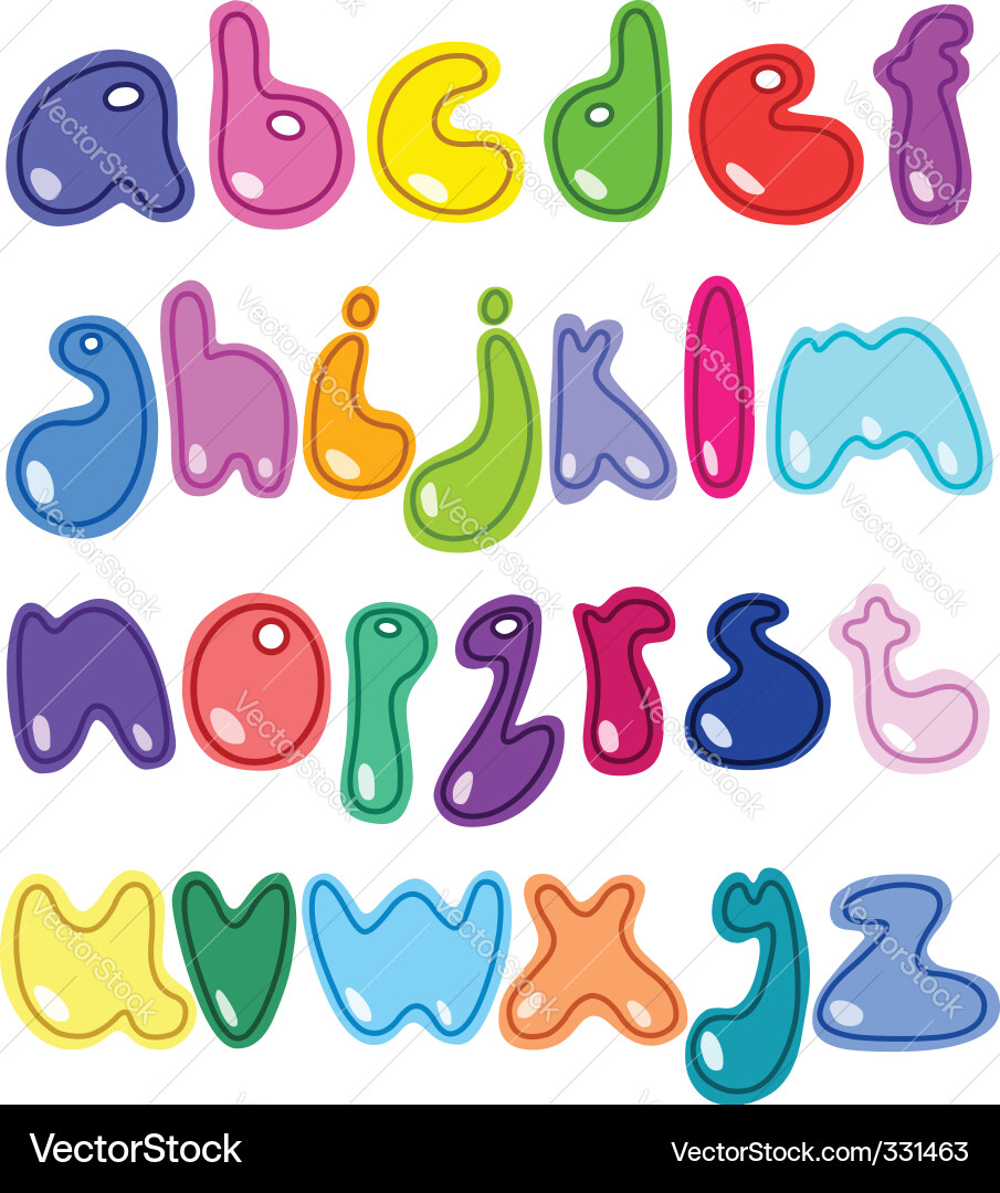 Small letters vector image