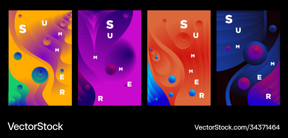 Abstract colorful gradient fluid and wave vector image