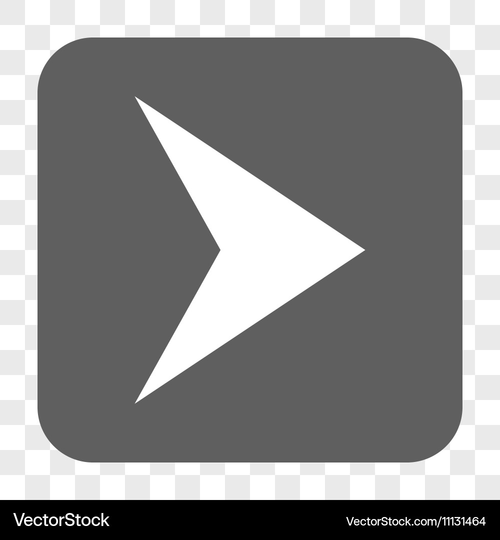Arrowhead right rounded square button vector image