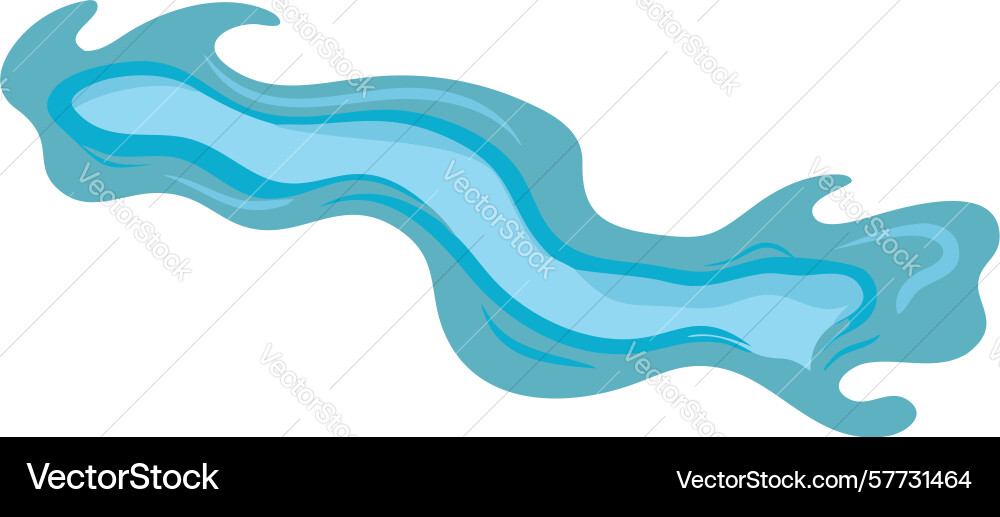 Dynamic abstract water waves liquid element Vector Image