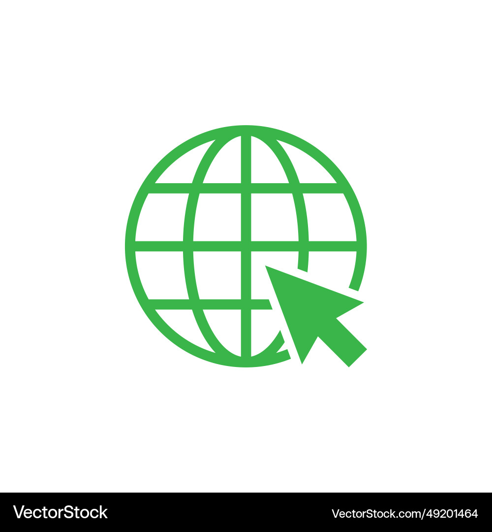Eps10 of a go to web icon vector image